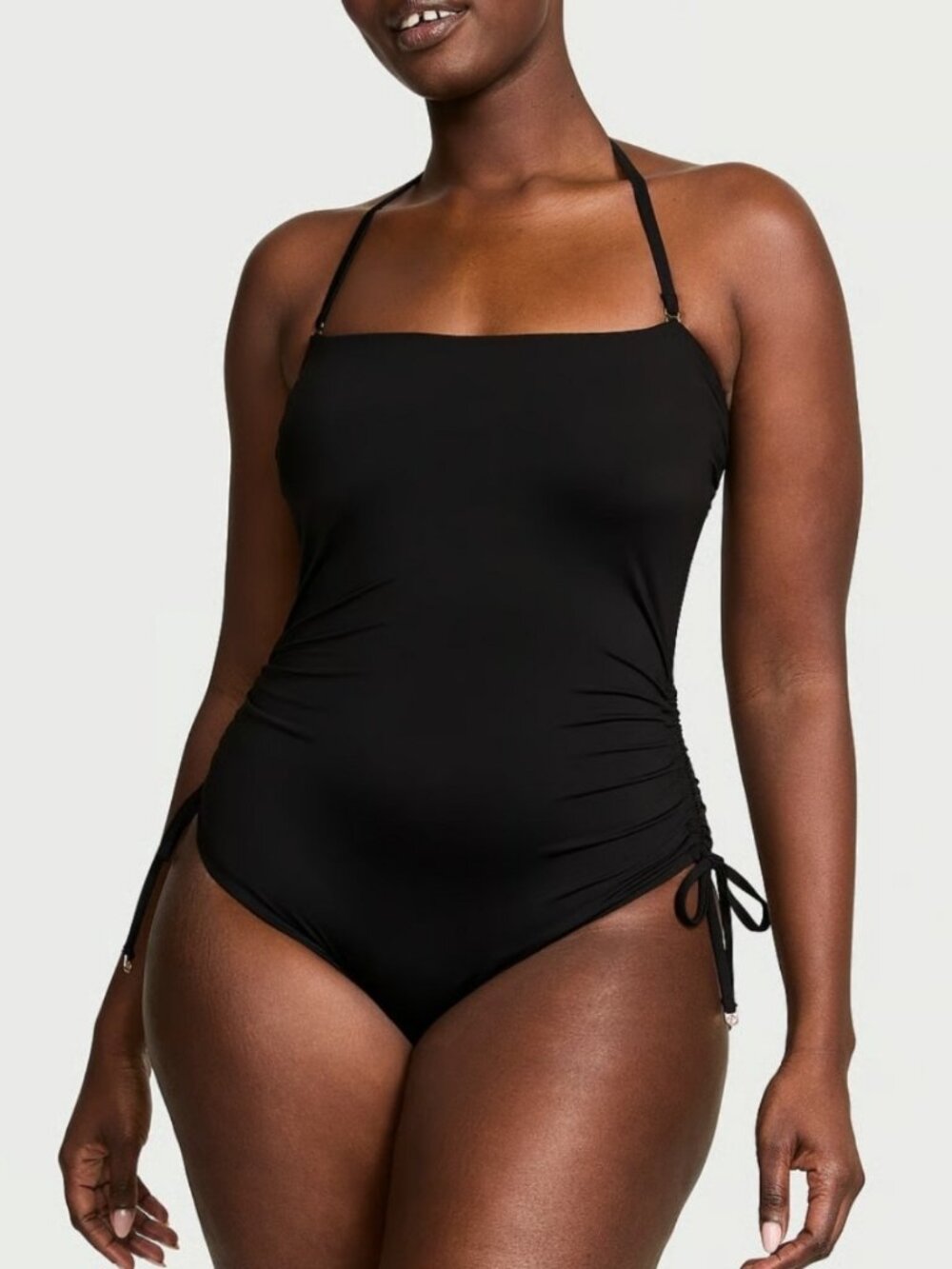 NWT VICTORIA'S SECRET SWIM Essential Strapless Ruched One-Piece Swimsuit